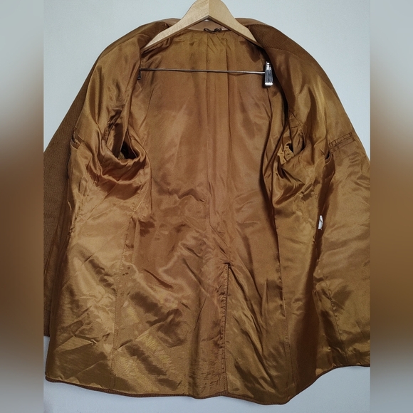 Vintage Pioneer Wear Camel Brown Corduroy Blazer with Tan Leather Accents - Picture 8 of 12